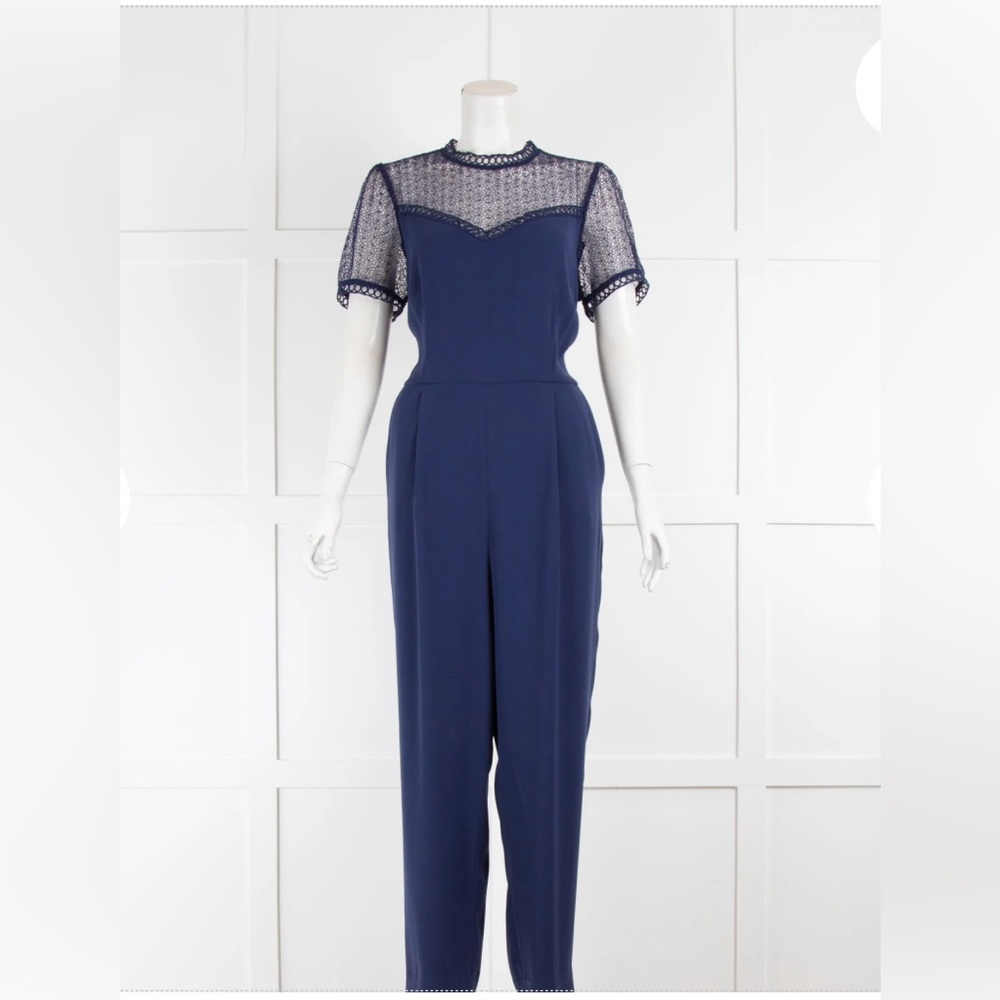 Michael Kors Navy Jumpsuit with Lace Detail  4?